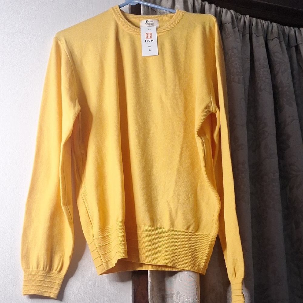Yellow Crew Neck Sweater